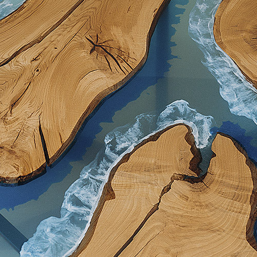 Azurro blu effeto mare e schiuma